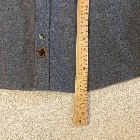 Legendary Whitetails Mens Large & Tall Flannel Shirt Gray 100% Cotton Buck Camp - Picture 5 of 7